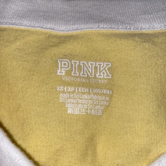 Victoria's Secret PINK Yellow T-shirt. - Picture 4 of 11